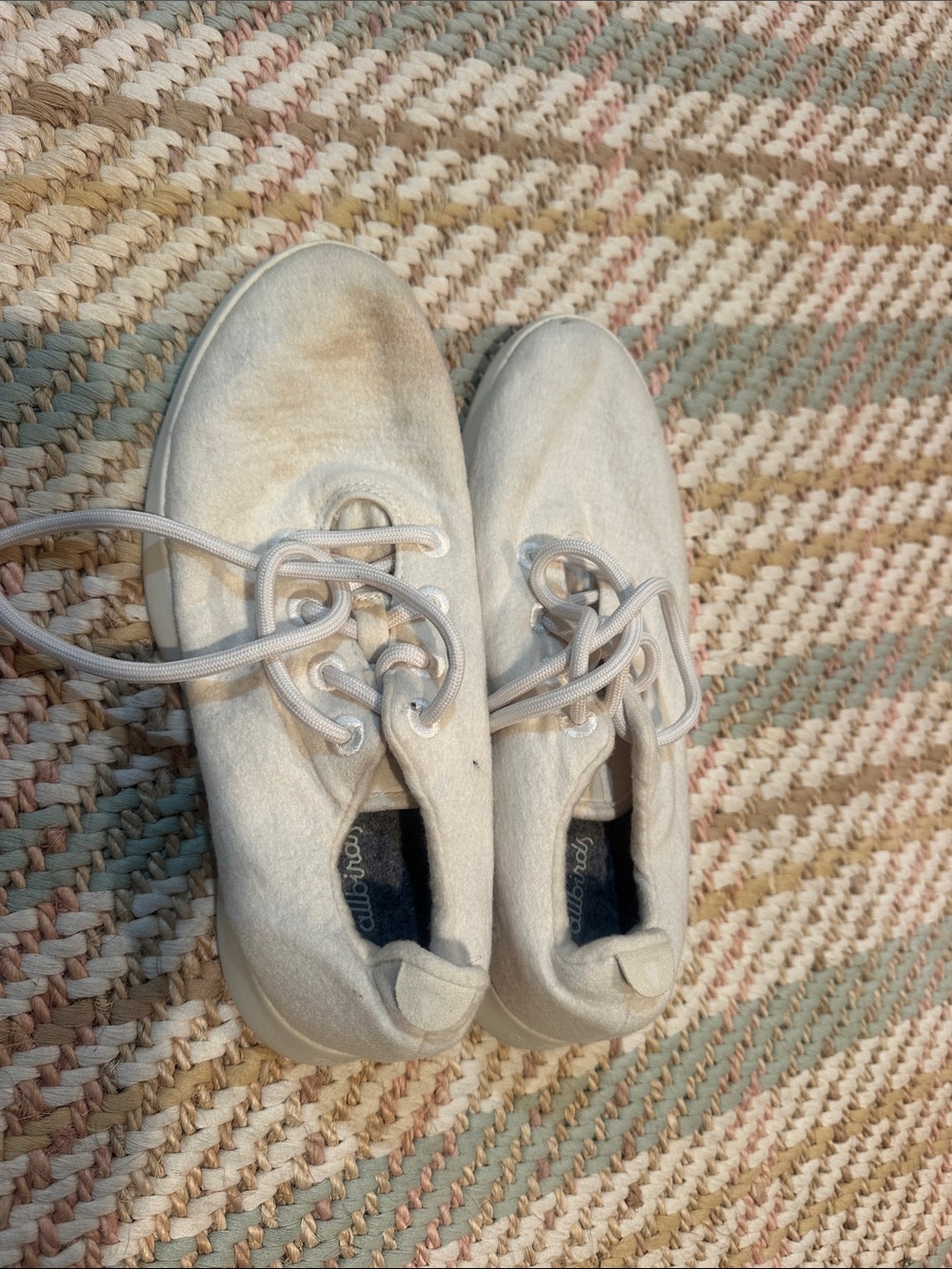 allbirds ladies Cream Lace-Up Sneakers